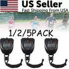 1 2 5pcs Digital Stopwatch Timer Handheld Chronograph Stop Watch Sports Timer