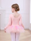 Long Sleeve Glitter Dance Ballet Tutu Skirt Leotard Ballerina For Toddler Gir   