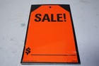 New Lot Of 12 Packs Of 12  sale  Black   Red Hang Tag Stickers 7  X 11  Shipfree