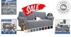 Transform Your Sofa With Light Gray Checkered Jacquard Cover     Pet   Stain Proof