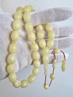 Natural Ukraine White Amber 40 0g Islamic Prayer Rosary 33  Beads Tasbih Misbaha