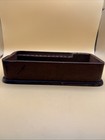 Antique Wooden Swing Out Sewing Machine Drawer Treadle Cabinet Box Vtg Storage