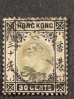 Old Hong Kong Kevii 1903-11 12  20  30 Cent Cancelled Stamp Lot Of 3 As Pictured
