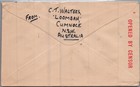 Australia 1944 Wwii Postal Censored Cover Addr Usa   Postmark