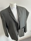 Mid-century Custom Suit Summer Green orange Sharkskin Glen Check 44  1950  1960