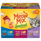 3 Box Meow Mix Seafood Selections Variety  Wet Cat Food  2 75 Oz Cup  24 Ct Box