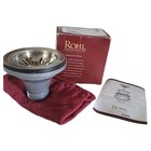 Rohl 735stn 3 1 2  Kitchen Sink Basket Strainer Waste Satin Nickel New