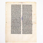 13th Century French Illuminated Manuscript Leaf