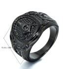 Men s Vintage Masonic Ring Stainless Steel Freemason Biker Cool Gift Ring Black