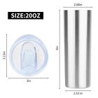 20 Oz Stainless Steel Skinny Tumbler - Insulated Travel Mug With Lid Durable