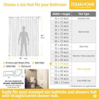 Zemahome Extra Long Clear Plastic Shower Curtain Liner - Lightweight 72  X 80  T