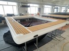 Us Stock 4x3m Non-slip Inflatable Swimming Pool Platform With Net For Yacht Sea