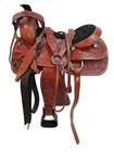 Western Trail Saddle 15 16 17 18 Floral Tooled Leather Horse Pleasure Tack Set