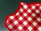 Kane Home Bbq Piggy Platter Gingham Melamine 15    Summer Red white Serving