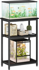 5-10 Gallon Fish Tank Stand  Metal Aquarium Stand With Storage  3-tier Shelf Tan