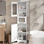 Bathroom Narrow Storage Cabinet Cupboard Kitchen Pantry Cabinet W drawer White
