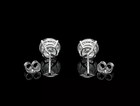 7 00 Ct Round Cut Vvs1 d Lab Created Stud Earrings 14k White Gold 9mm Push Back