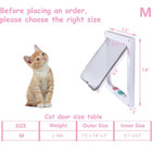 4-way Safe Lockable Cat Door Weatherproof Door Flap Pet Cat For Interior   Exter