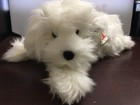 Vintage Dakin Applause Dog Puppy Laying Down Plush Realistic Stuffed Animal Toy