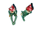 2 Mcm Vintage Elf On A Shelf Pixie Pair Christmas Japan Ceramic Hand Painted
