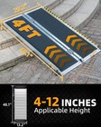 Vnn Portable Wheelchair Ramp 4ft Non-slip Aluminum Folding Handicap Ramp 600 Lbs