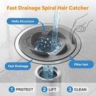  4-pack Silicone Sink Strainer Set For Kitchen And Bathroom Drains