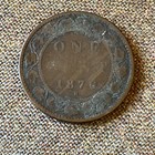 1876-h Large One Cent Canadian 1 Penny  01 Canada 1876 H Royal Mint Coin W29