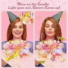 Led Pop Up Birthday Card For Women  Mom  Wife - Rose Gold