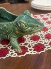 Vintage Mccoy Usa Green Pottery Frog Planter Mid-century Kitsch Garden Decor 8   