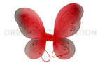 Red Butterfly Fairy Organza Wings Glitter   Gemstones Choose Size