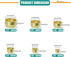 280pcs Brass Compression Sleeves Ferrules  6 Sizes 1 2  3 8  5 16  1 4  3 16    