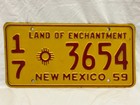 1959 New Mexico Truck License Plates Matching Pair Set