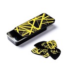 Eddie Van Halen Guitar Picks Evh Black Yellow Stripes Max Grip Pick Tin Collecti