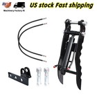 Black Mini Excavators Small Digger Attachment Kit Hydraulic Thumb Clip Clamp