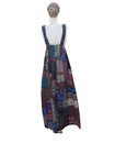 Women s Sleeveless Maxi Jumpsuit - Saffron Patchwork  Straight Leg Style Regular