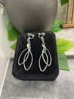 2    Earring Set Clip-on Silver-tone Retro Boho Dangle Drop New Free Ship A2307