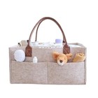 Baby Felt Storage Nursery Organizer Basket Infant Diaper Bag With Handle Caddy C
