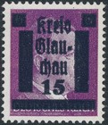Stamp Germany 1945 Ww2 3rd Reich Hitler Kreis Local Op Glauchau Selection Mnh