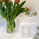 Square Tissue Box Cover  Linen cotton Fabric Tissue Holder  Decorative Cloth    