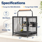19   Wrought Iron Bird Travel Carrier Cage Parrots Conures Lovebird Cockatiel