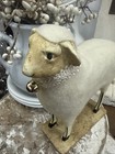 Antique Wooly Putz Style Sheep Figurine Holiday Collectable 