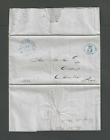 1846 Stampless Folded Letter In Uncommon Blue From Baltimore Md W paid  5  In---