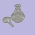 Vintage Art Glass Perfume Bottles Lot Of 5 Cut   Frosted Vanity