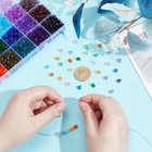 2160pcs 6mm Crystal Acrylic Beads Bicone Bracelet Bead Faceted Beads 24 Colors R