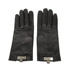 Auth Hermes Black Lambskin Women s Gloves