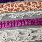 Assorted Vintage Trim Lot 10 Yards 10 Different Styles Lace  Jacquard  Pleated