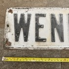 Vintage Antique Metal 24  Embossed Wenlock Ct Street Road Sign