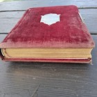 Antique 19th-century Victorian Velvet Scrapbook And Trade Card Album