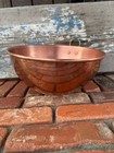 Vintage French Copper Mixing Bowl Pastry Chef Round Bottom 10    Rolled Rim Heavy