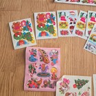 Vintage Christmas Gummed Stickers Lot Santa Wreath Angel 70s 80s Retro Ephemera